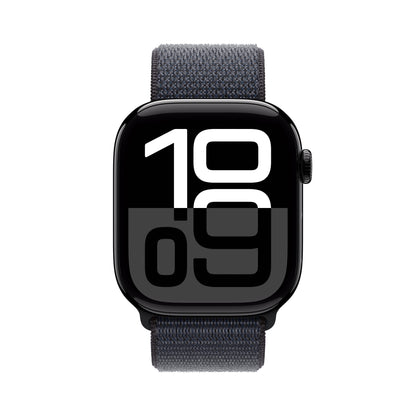 Apple Watch Series 10 GPS + Cellular 46mm Jet Black Aluminium Case with Ink Sport Loop, MWY53QA/A