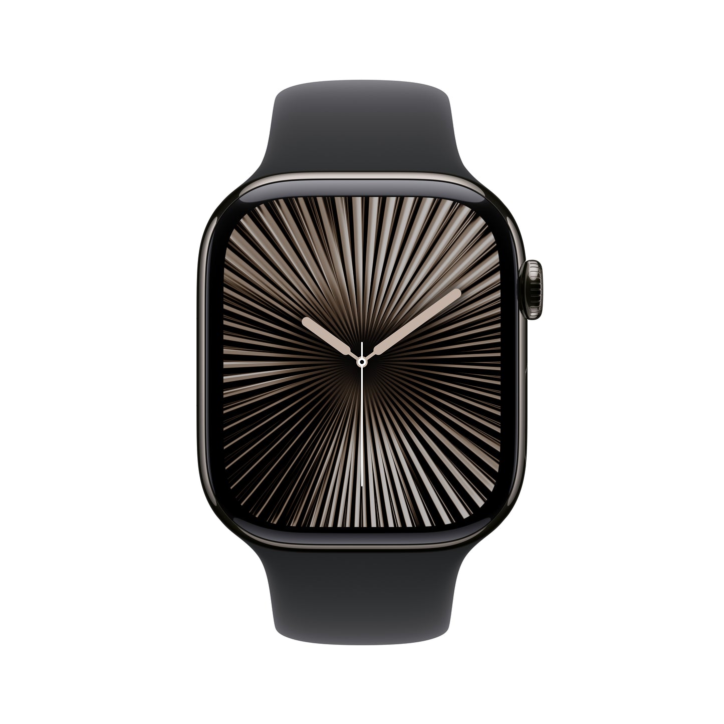 Apple Watch Series 10 GPS + Cellular 46mm Slate Titanium Case with Black Sport Band - S/M, MWYD3QA/A