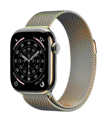 Apple Watch Series 11 GPS + Cellular 42mm, Gold Titanium Case with Gold Milanese Loop