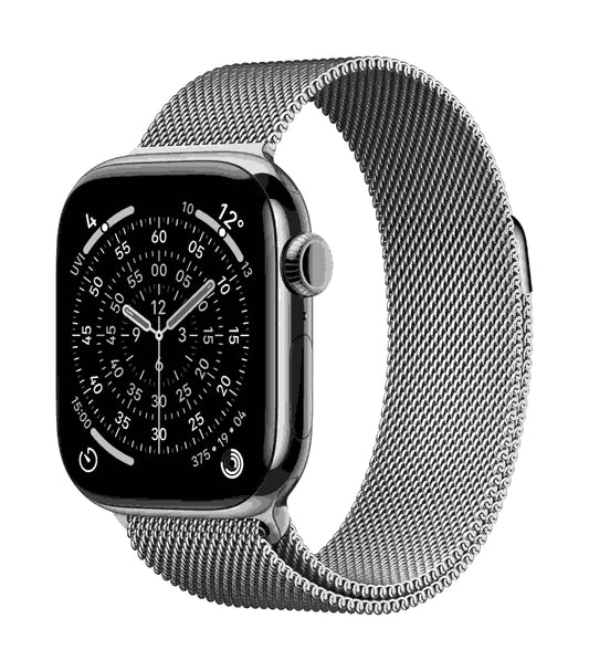 Apple Watch Series 11 GPS + Cellular 42mm, Natural Titanium Case with Natural Milanese Loop
