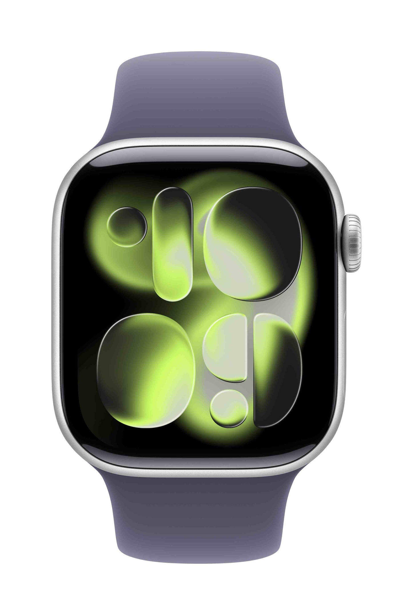 Apple Watch Series 11 GPS + Cellular 42mm, Silver Aluminium Case with Purple Fog Sport Band, M/L