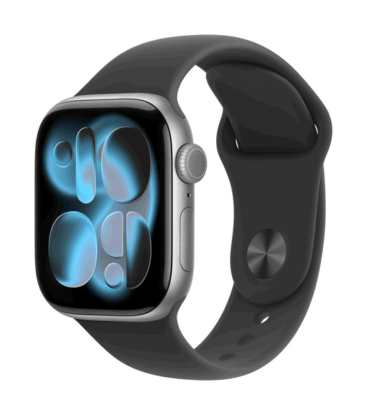 Apple Watch Series 11 GPS 42mm, Space Grey Aluminium Case with Black Sport Band, S/M