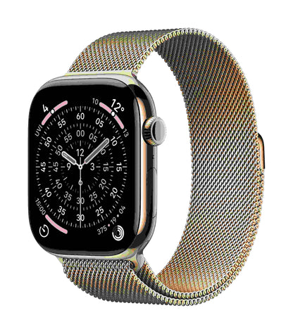 Apple Watch Series 11 GPS + Cellular 46mm, Gold Titanium Case with Gold Milanese Loop, M/L