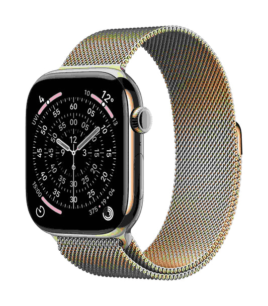 Apple Watch Series 11 GPS + Cellular 46mm, Gold Titanium Case with Gold Milanese Loop, M/L
