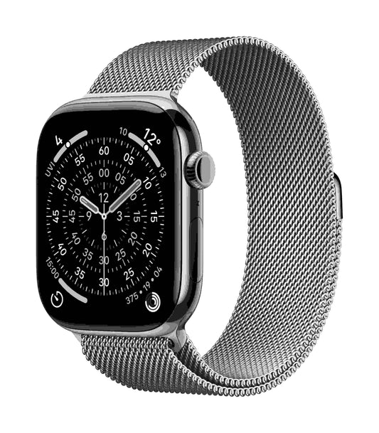 Apple Watch Series 11 GPS + Cellular 46mm, Natural Titanium Case with Natural Milanese Loop, M/L