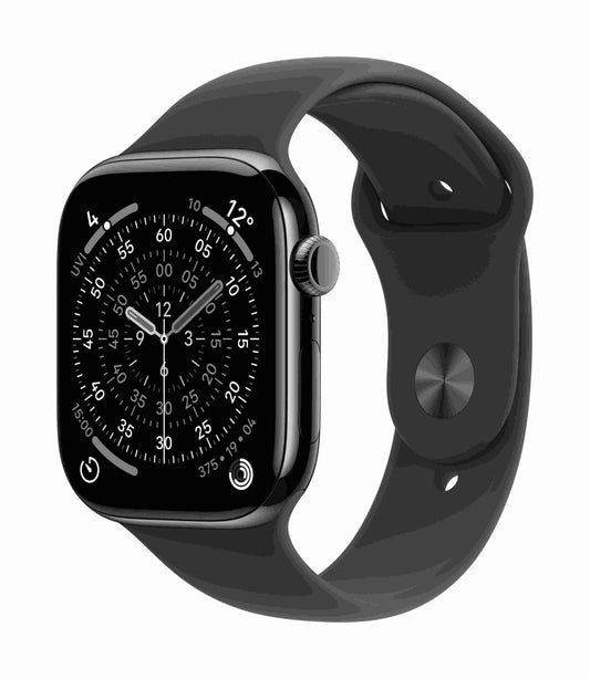 Apple Watch Series 11 GPS + Cellular 46mm, Slate Titanium Case with Black Sport Band, M/L