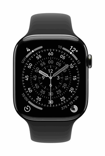 Apple Watch Series 11 GPS + Cellular 46mm, Slate Titanium Case with Black Sport Band, M/L