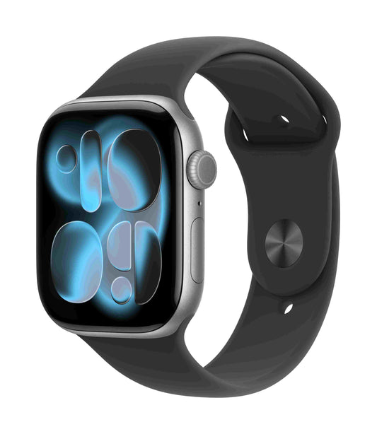 Apple Watch Series 11 GPS 46mm, Space Grey Aluminium Case with Black Sport Band, M/L