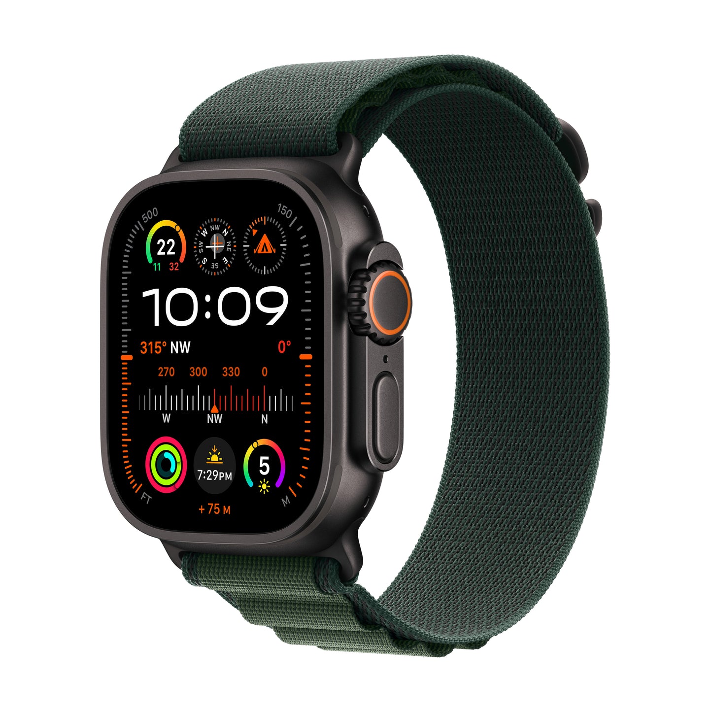 Pre-booking Apple Watch Ultra 2 GPS + Cellular 49mm Black Titanium Case with Dark Green Alpine Loop - Small, MX4Q3QA/A, Delivery from 20th Sep'24 onwards