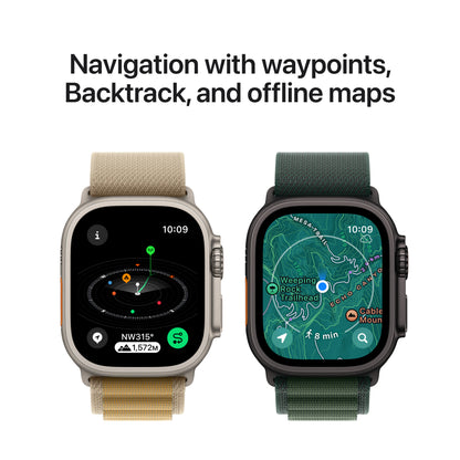 Pre-booking Apple Watch Ultra 2 GPS + Cellular 49mm Black Titanium Case with Dark Green Alpine Loop - Small, MX4Q3QA/A, Delivery from 20th Sep'24 onwards