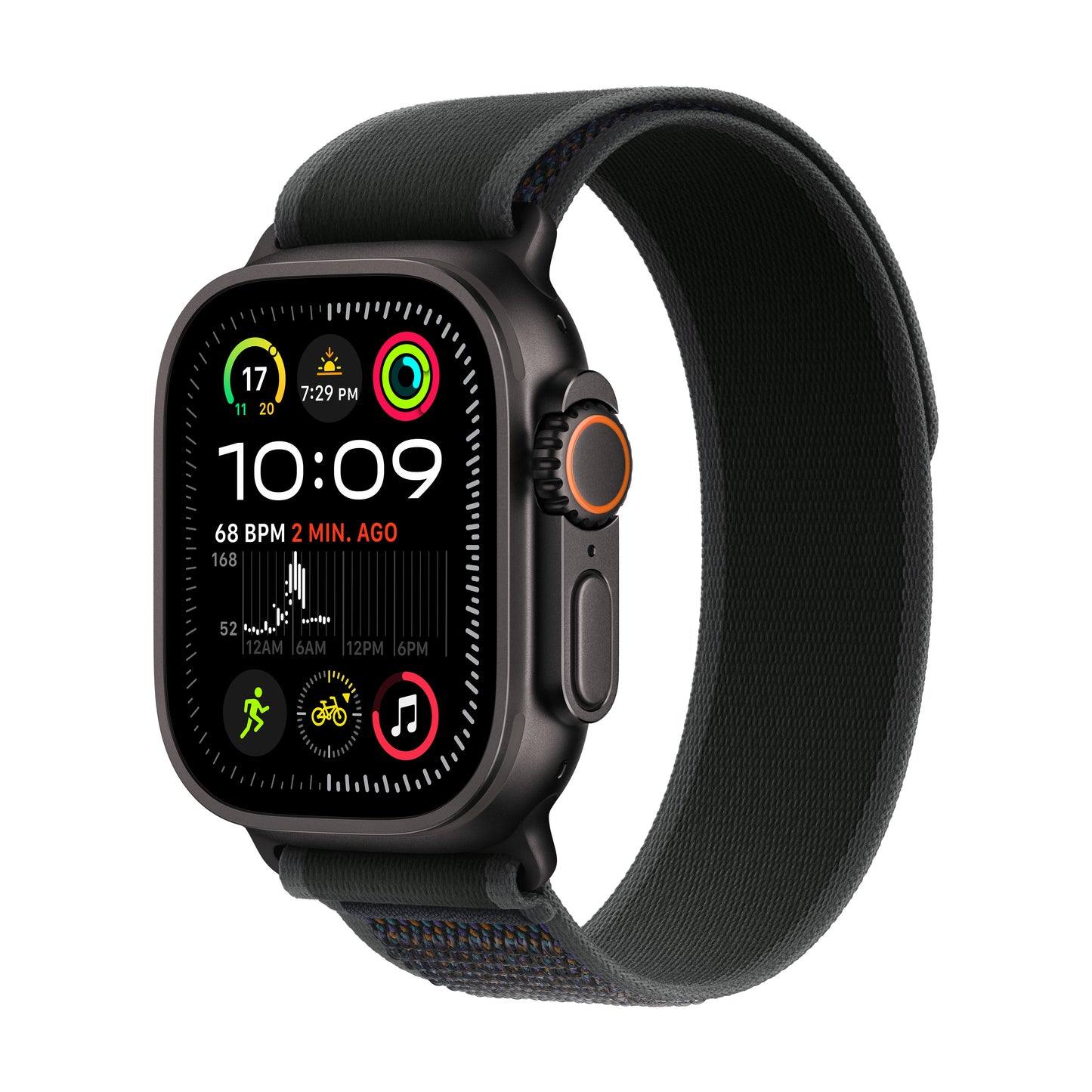 Pre-booking Apple Watch Ultra 2 GPS + Cellular 49mm Black Titanium Case with Black Trail Loop - M/L, MX4V3QA/A, Delivery from 20th Sep'24 onwards