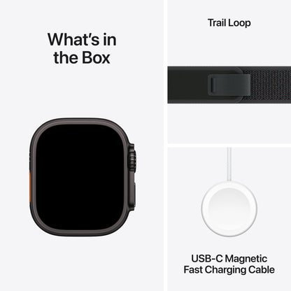 Pre-booking Apple Watch Ultra 2 GPS + Cellular 49mm Black Titanium Case with Black Trail Loop - M/L, MX4V3QA/A, Delivery from 20th Sep'24 onwards