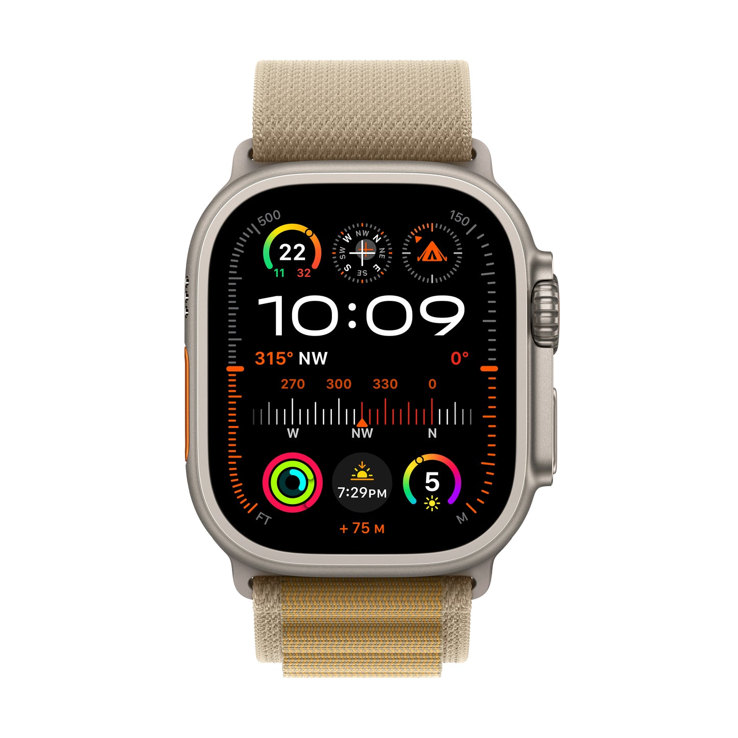 Pre-booking Apple Watch Ultra 2 GPS + Cellular 49mm Natural Titanium Case with Tan Alpine Loop - Small, MX4E3QA/A, Delivery from 20th Sep'24 onwards