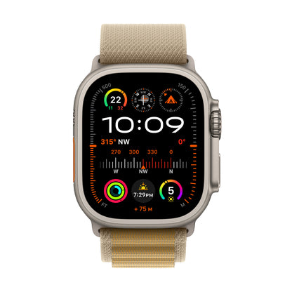 Pre-booking Apple Watch Ultra 2 GPS + Cellular 49mm Natural Titanium Case with Tan Alpine Loop - Small, MX4E3QA/A, Delivery from 20th Sep'24 onwards