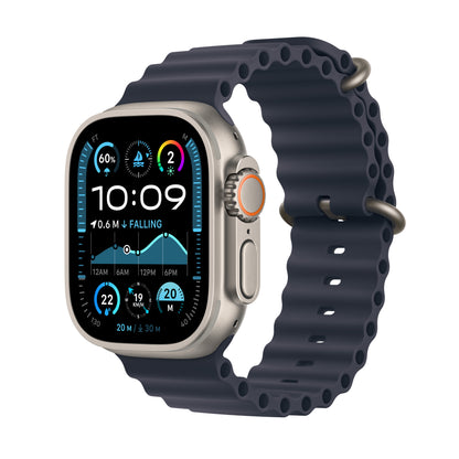 Pre-booking Apple Watch Ultra 2 GPS + Cellular 49mm Natural Titanium Case with Navy Ocean Band, MX4D3QA/A, Delivery from 20th Sep'24 onwards