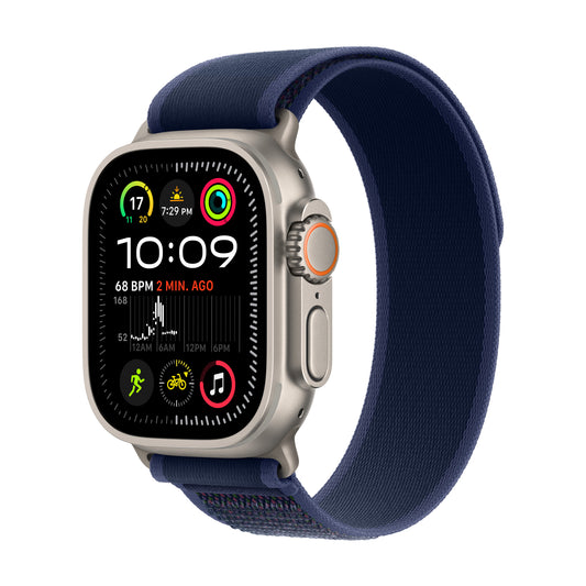 Pre-booking Apple Watch Ultra 2 GPS + Cellular 49mm Natural Titanium Case with Blue Trail Loop - S/M, MX4J3QA/A, Delivery from 20th Sep'24 onwards