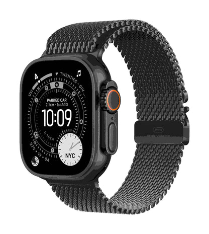 Apple Watch Ultra 3 GPS + Cellular 49mm, Black Titanium Case with Black Titanium Milanese Loop, Medium