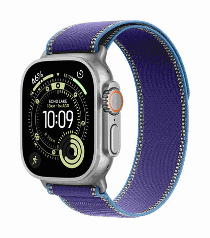 Apple Watch Ultra 3 GPS + Cellular 49mm, Natural Titanium Case with Blue/Bright Blue Trail Loop, M/L