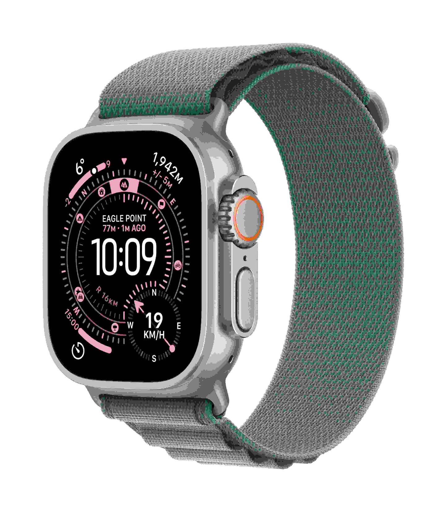 Apple Watch Ultra 3 GPS + Cellular 49mm, Natural Titanium Case with Light Blue Alpine Loop, Medium