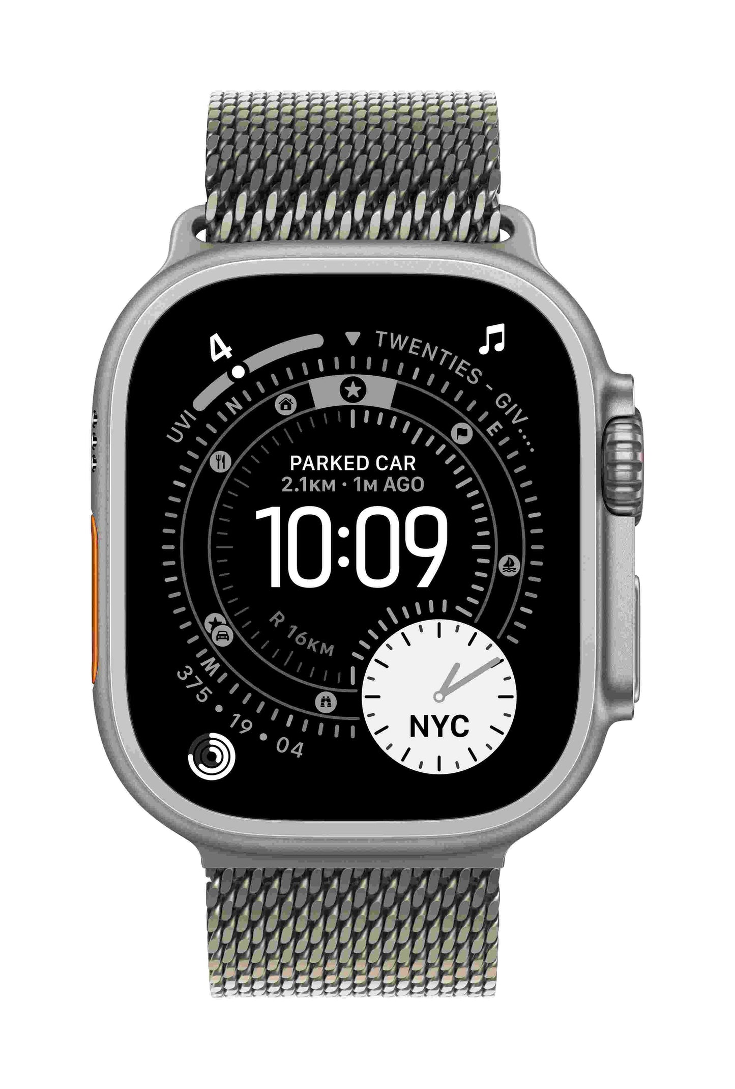 Apple Watch Ultra 3 GPS + Cellular 49mm, Natural Titanium Case with Natural Titanium Milanese Loop, Small