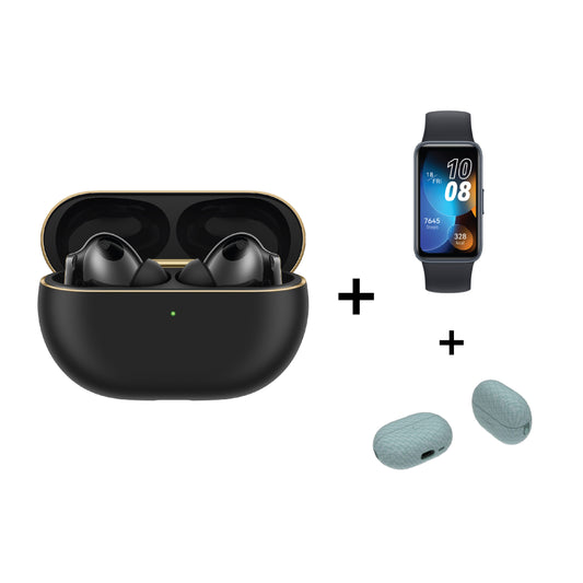 Huawei FreeBuds Pro 4 Wireless Earphones, Black + Huawei Band 8 Smartwatch, Black + Huawei FreeBuds Pro 4 Case