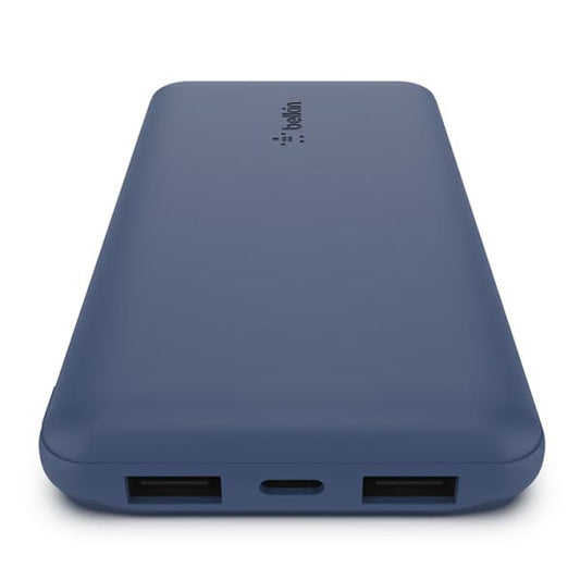 Belkin 10000mAh Power Bank 3-Port Portable Charger 15W – Blue