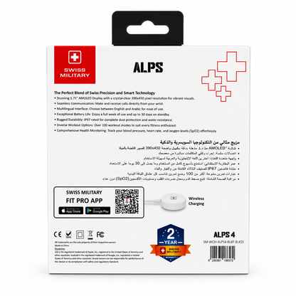 Swiss Military Alps 4 Smartwatch, Black