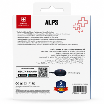 Swiss Military ALPS Delta 7 Smartwatch with Wireless Earbuds & Charging Case