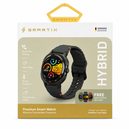 Smartix Premium Hybrid Smart Watch with 1.4 Inch Amoled Screen