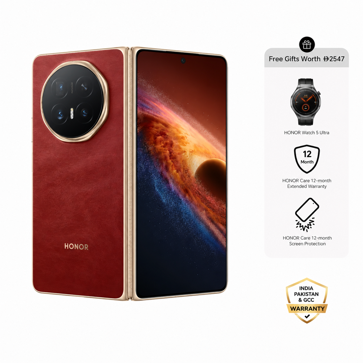 Pre-Order Honor Magic V6 5G Smartphone 16GB RAM, 512GB Storage, Red