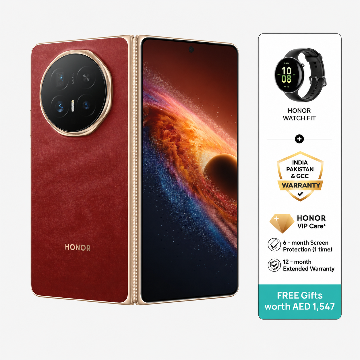 Honor Magic V6 5G Foldable Smartphone 16GB RAM 512GB Storage Red