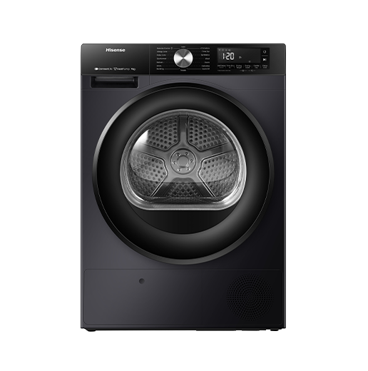 Hisense 9 kg Front Load Heat Pump Dryer, Black, DH3S902BT