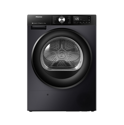 Hisense 9 kg Front Load Heat Pump Dryer, Black, DH3S902BT