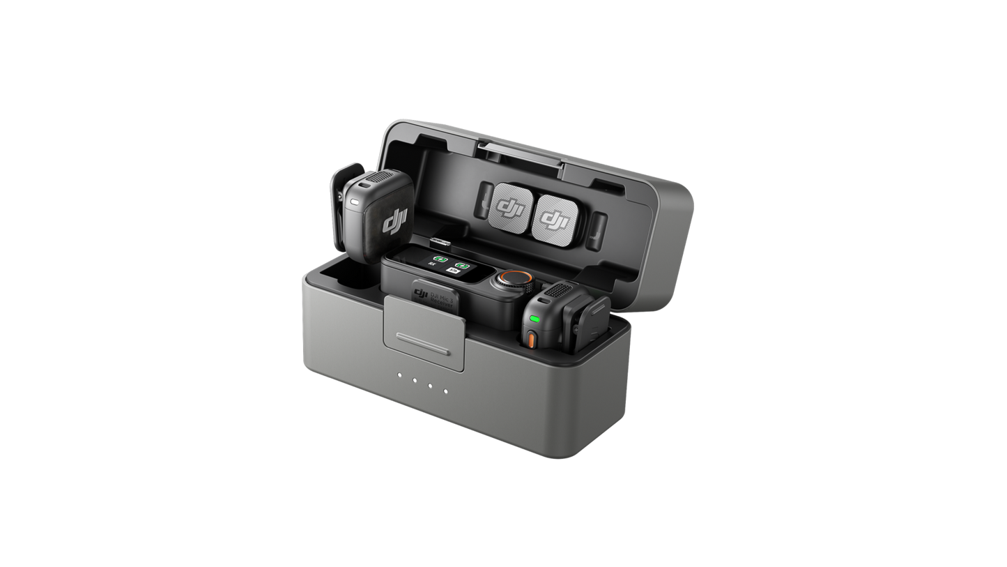 DJI Mic 3 (2 TX + 1 RX + Charging Case) MIC300 - Full Kit View