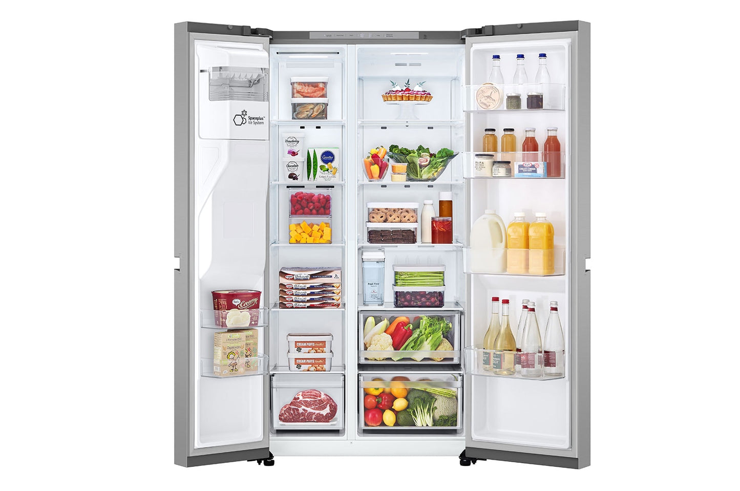 LG Linear Cooling™, Side by Side Refrigerator, 684L, Silver, GR-L267KLKW