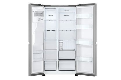 LG Linear Cooling™, Side by Side Refrigerator, 684L, Silver, GR-L267KLKW