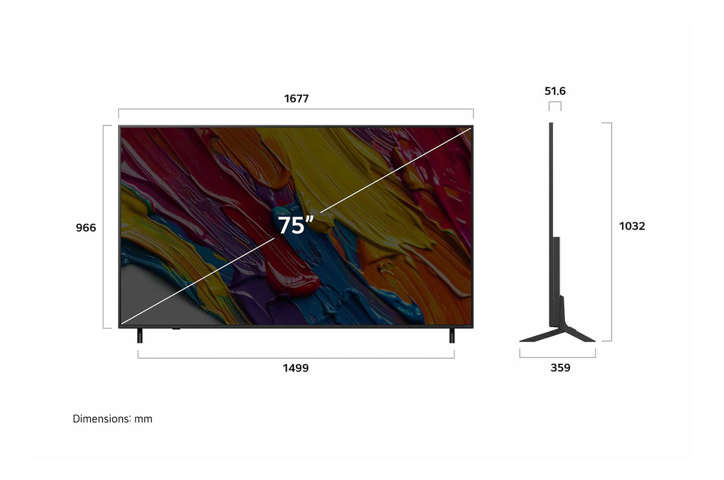 LG 75-inch QNED AI QNED82 4K Smart TV with AI Magic remote, HDR10, webOS25 (2025)