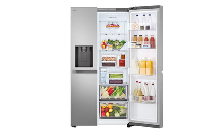 LG Linear Cooling™, Side by Side Refrigerator, 684L, Silver, GR-L267KLKW