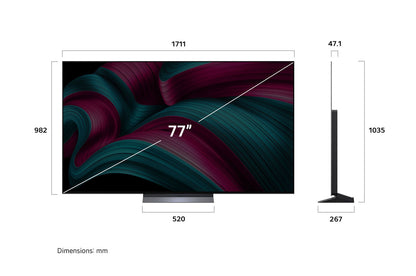 LG 77-inch OLED evo AI Smart TV, C5 4K 144Hz Display with AI Magic remote, webOS25 (2025)