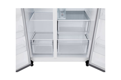 LG Linear Cooling™, Side by Side Refrigerator, 684L, Silver, GR-L267KLKW