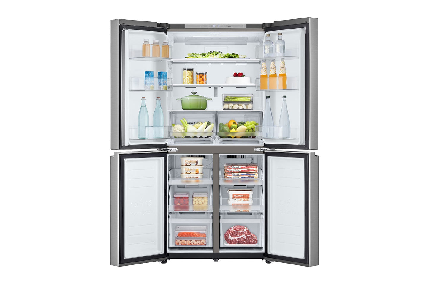 LG French Door Refrigerator,464L Capacity, GR-B29FFLZB, Prime Silver