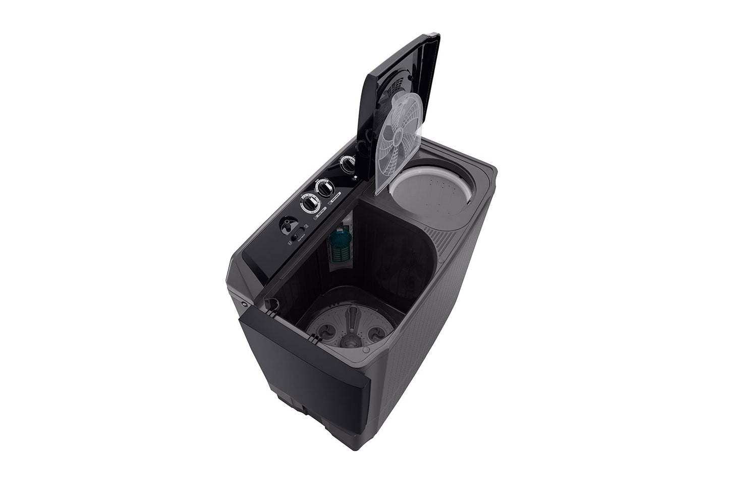 LG 10kg Twin Tub Washing Machine, Roller Jet, Mild Black Color P1461RWNL