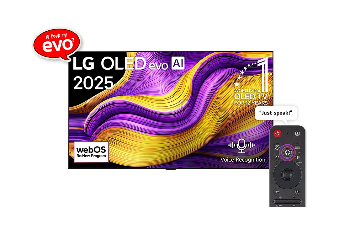 LG 65-inch OLED evo AI G5 4K 165Hz Smart Television AI Magic remote webOS25 (2025)