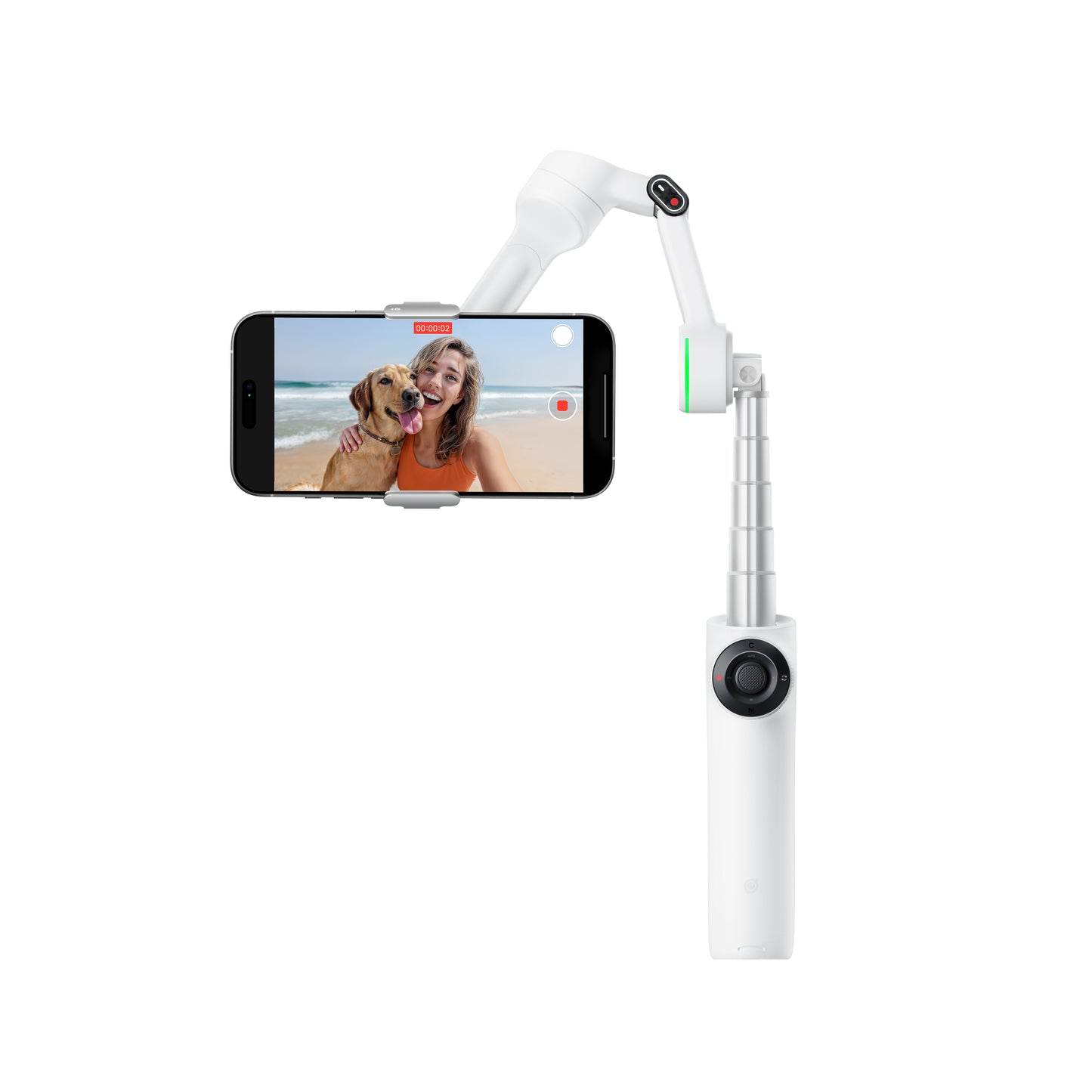 Insta 360 Flow 2 Pro AI Powered Portable Gimbal, Summit White, I04CINSABQBSW