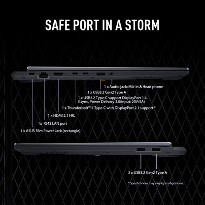 Asus TUF F16 Gaming Laptop Intel Core i7-14650HX, 16GB RAM, 1TB SSD, 8GB NVIDIA GeForce RTX 5050 Graphics, 16-inch display, Jaeger Gray, FX608JHR-RV001W