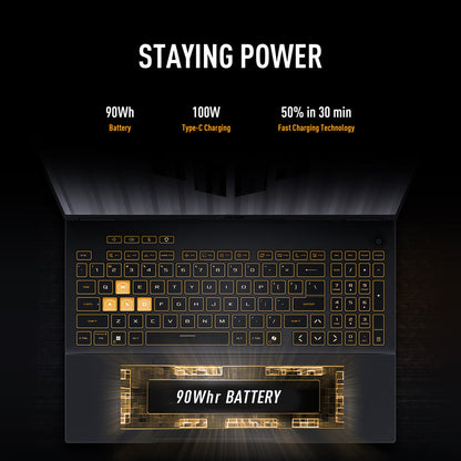 Asus TUF F16 Gaming Laptop Intel Core i7-14650HX, 16GB RAM, 1TB SSD, 8GB NVIDIA GeForce RTX 5050 Graphics, 16-inch display, Jaeger Gray, FX608JHR-RV001W