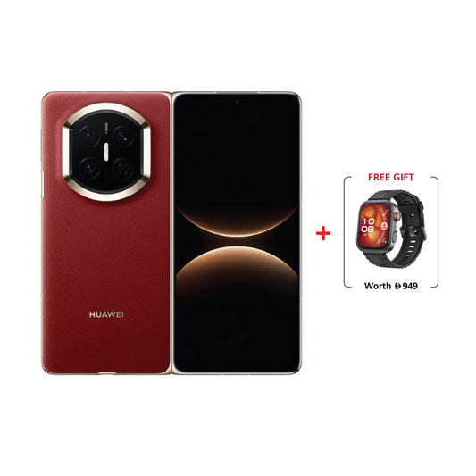 Huawei Mate X7 4G 16GB RAM, 512GB Storage, Dual SIM Foldable Smartphone, Arabic Red + Free Watch Fit 4 Pro