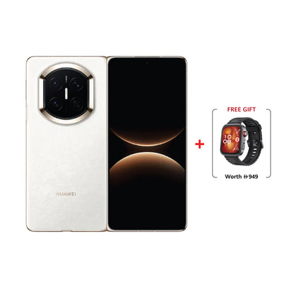 Huawei Mate X7 4G 16GB RAM, 512GB Storage, Dual SIM Foldable Smartphone, Arabic White + Free Watch Fit 4 Pro