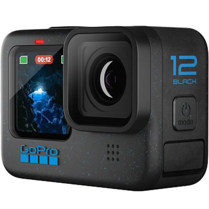 GoPro HERO12 Black Action Camera Waterproof with 5.3K60 Ultra HD Video, 27MP Photos, HDR, 1/1.9" Image Sensor, Live Streaming, Webcam, Stabilization