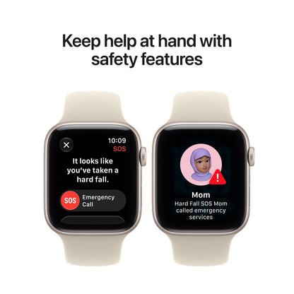 Apple Watch SE 3 GPS 44mm – Midnight Aluminium Case with Midnight Sport Band (M/L) – S10 Chip, Always-On Retina Display, 18-Hour Battery, 50m Water Resistant